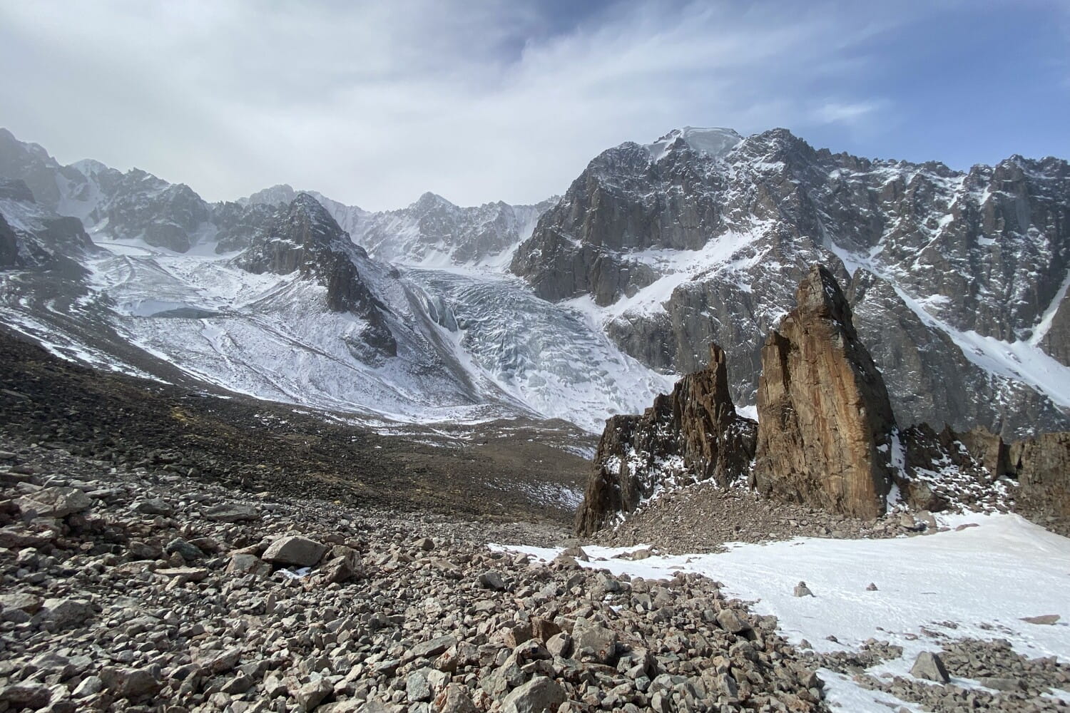Jagged peaks from Peak Uchitel.