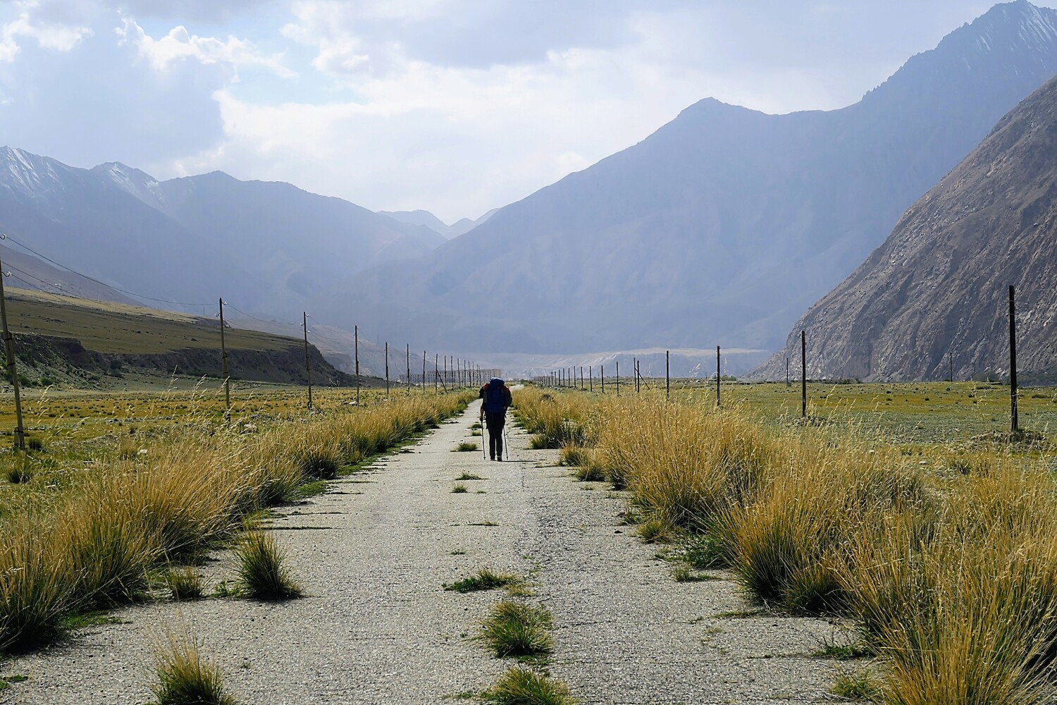 A long valley walk back to Enilchek Town.