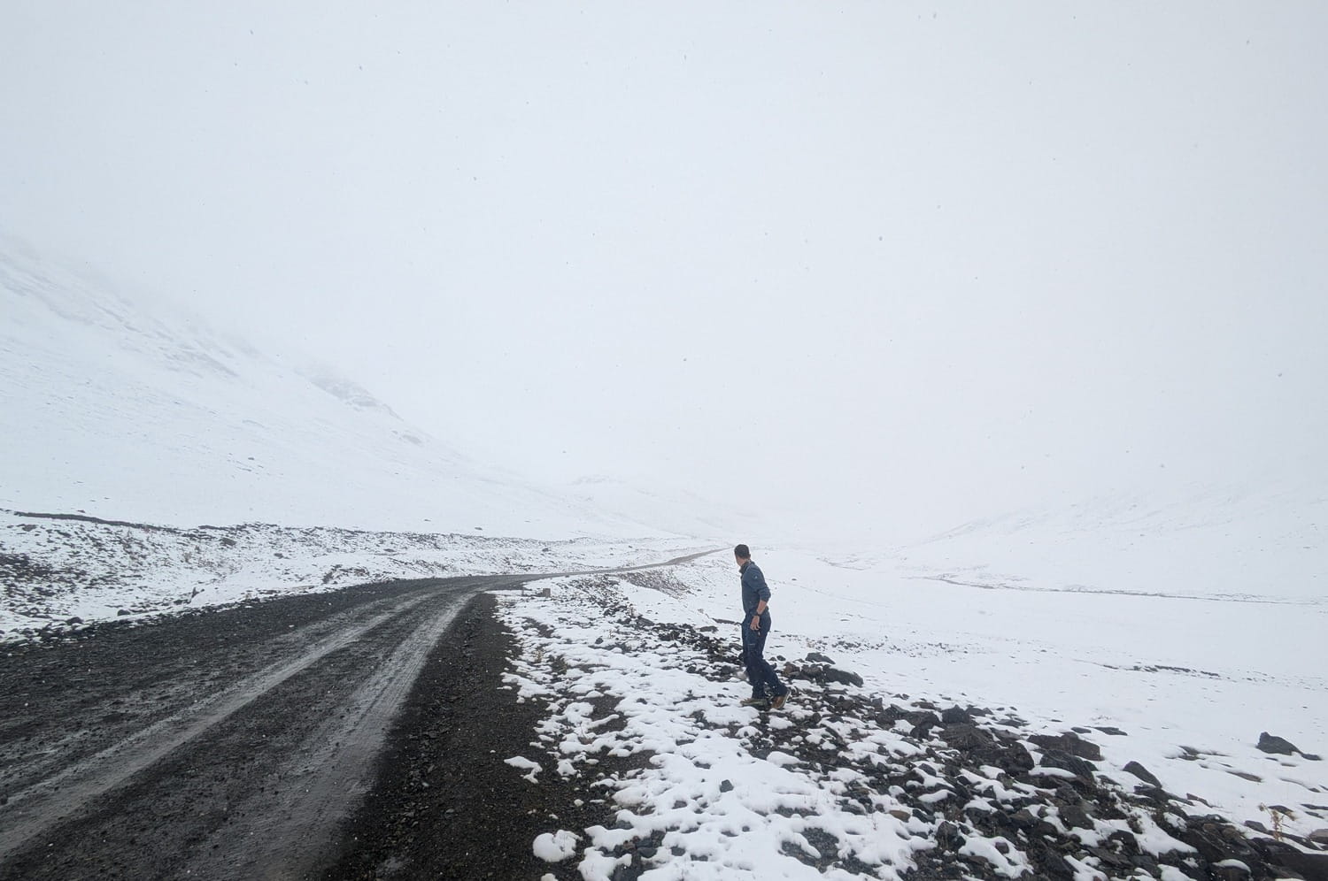 Caught in a blizzard on the way to Echkilli-Tash