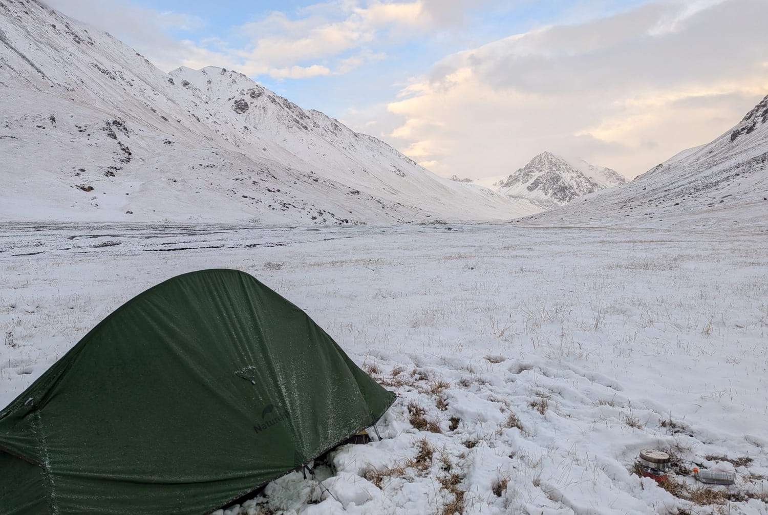 Our second camp at the base of Tjuz Pass