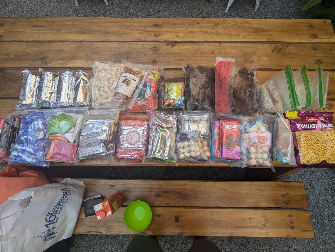 Cooking on the trail in the mountains