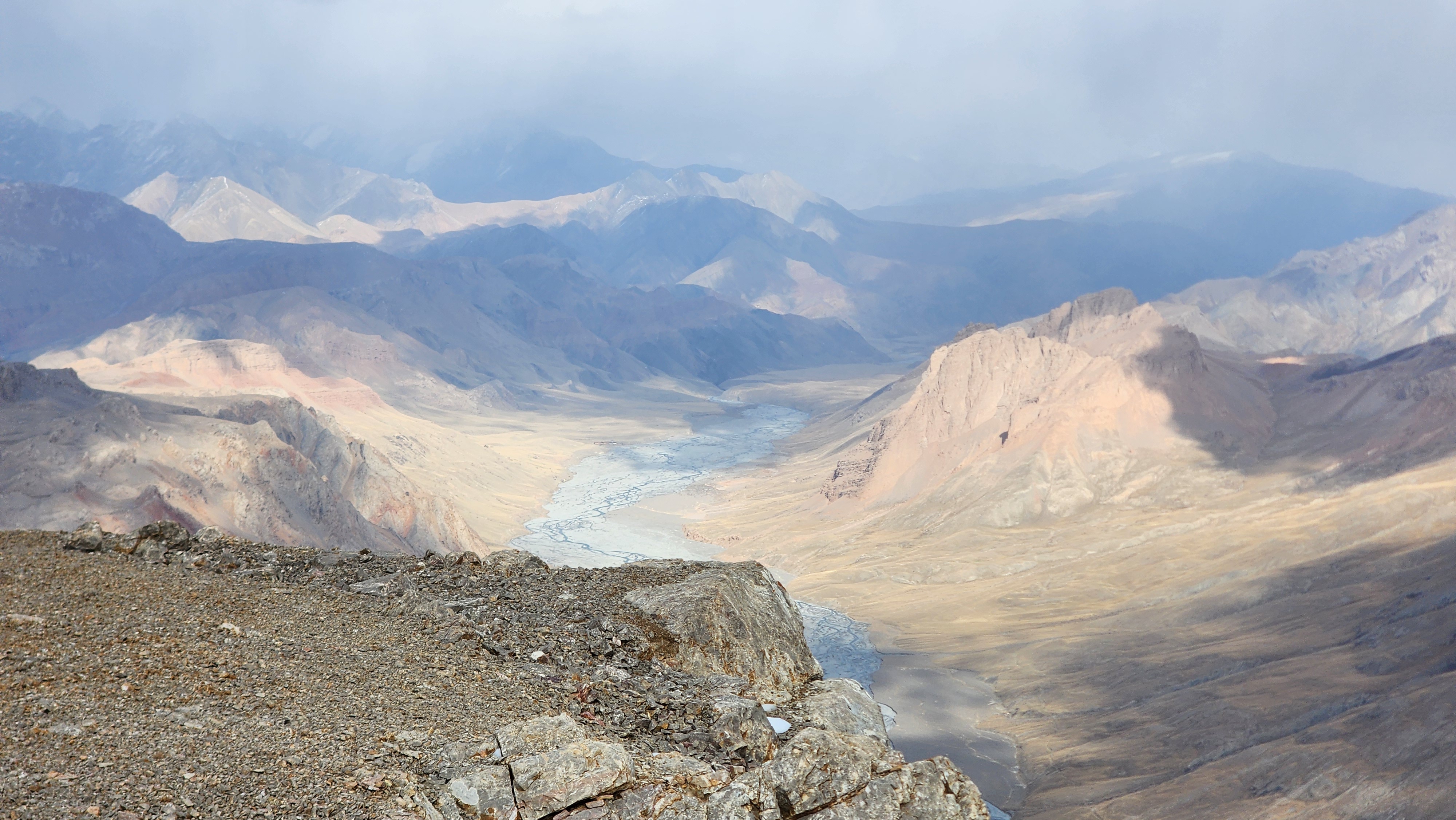 Barren and rugged mountain landscape