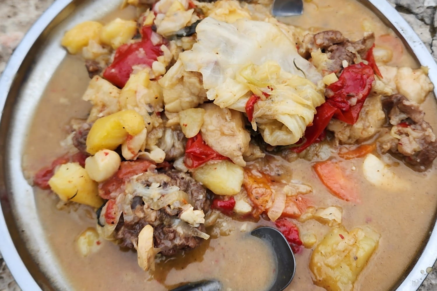 A hearty bowl of Kuurdak